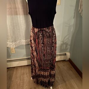 Boho maxi skirt size Large